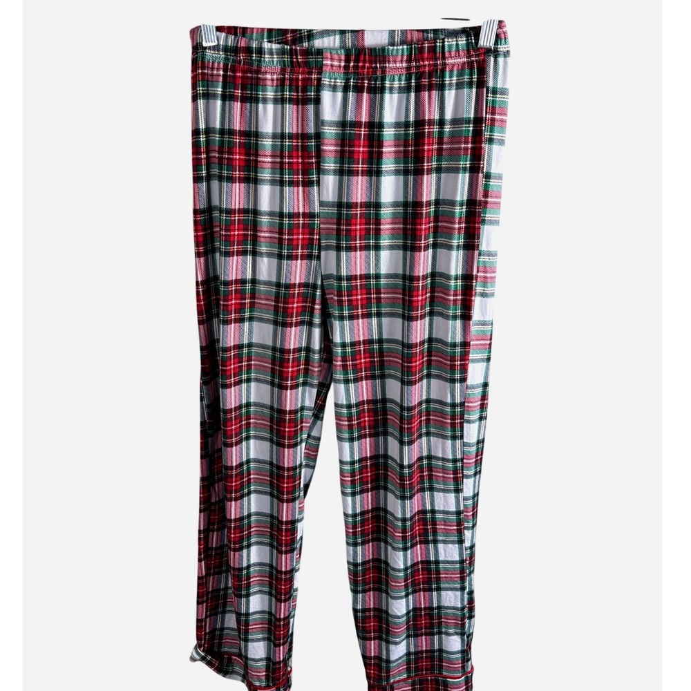 Tahari Mens Red Green White Plaid Pajama Pants Sleepwear Size M OWA/627-862-SA